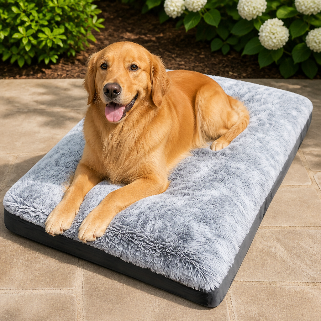 Warm Polyester Fiber Rectangle Dog Bed