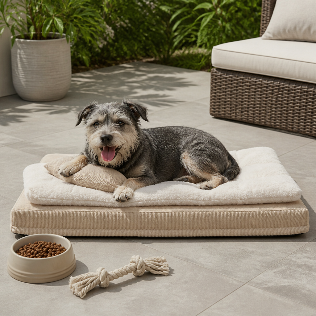 Ergonomic Spinal Support Foam Removable Pillow Dog Bed