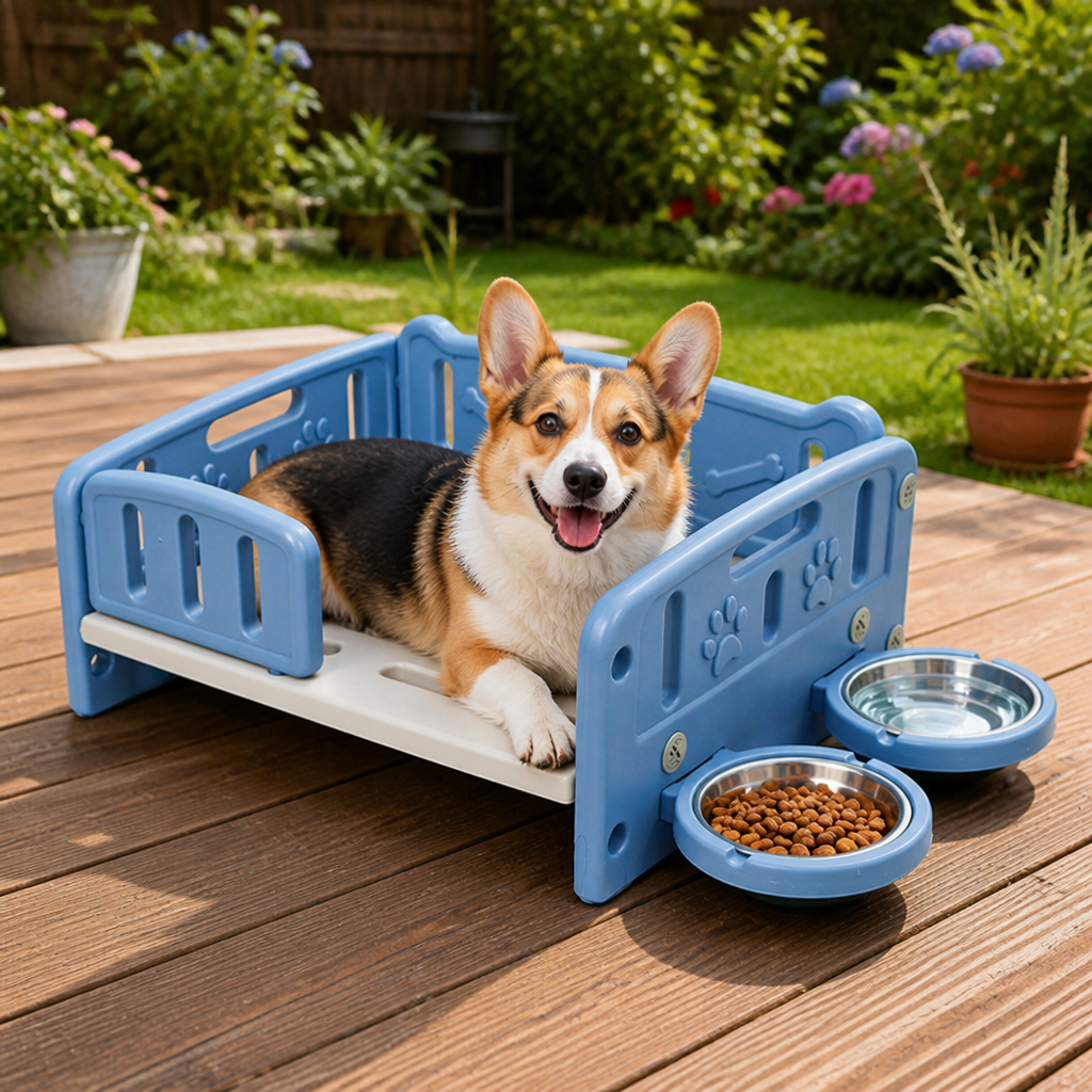 Orthopedic Calming Plush Elevated Entry Pet Sofa Bed