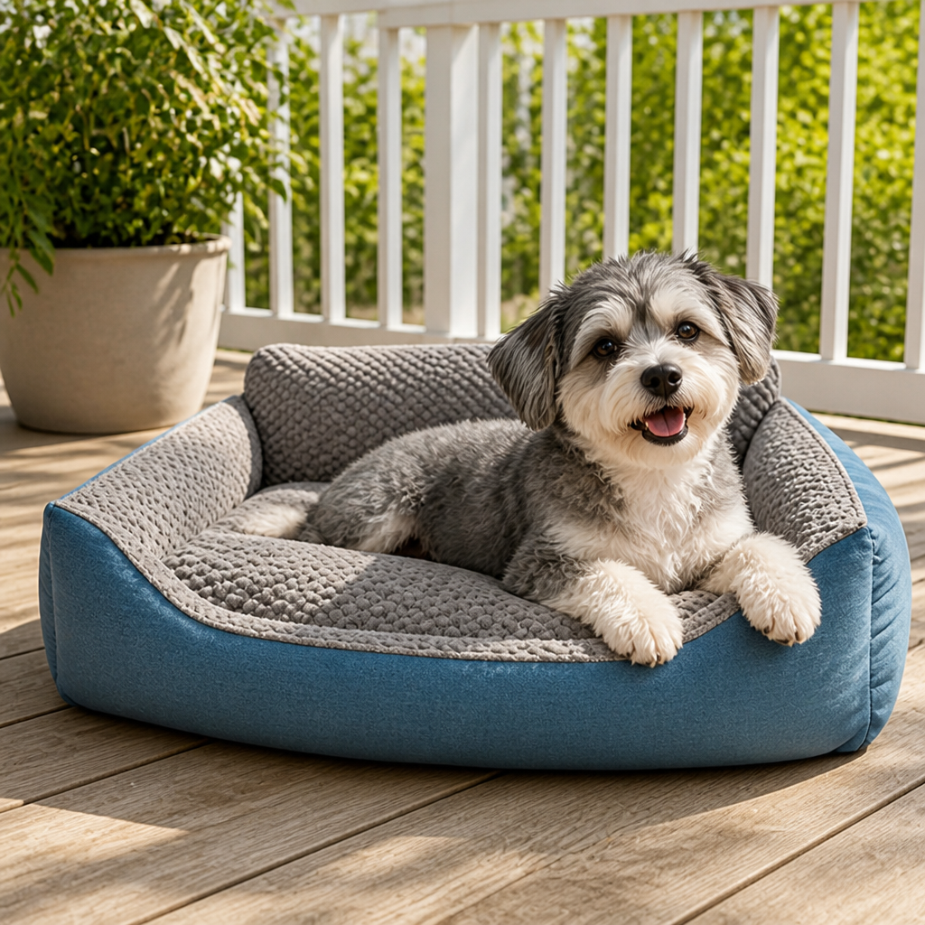 Plush High-Back Thick PP Cotton Pet Sofa Bed