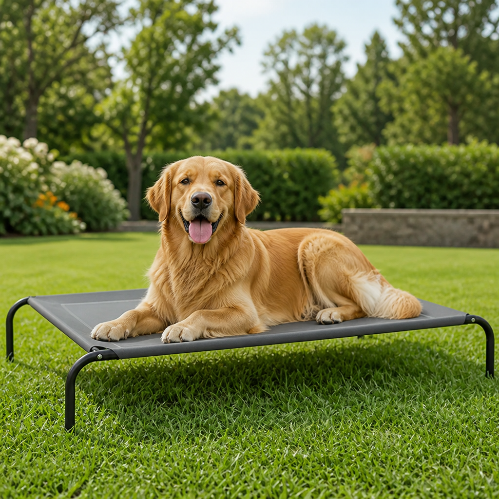 Elevated Cooling Mesh Chew Resistant Dog Bed