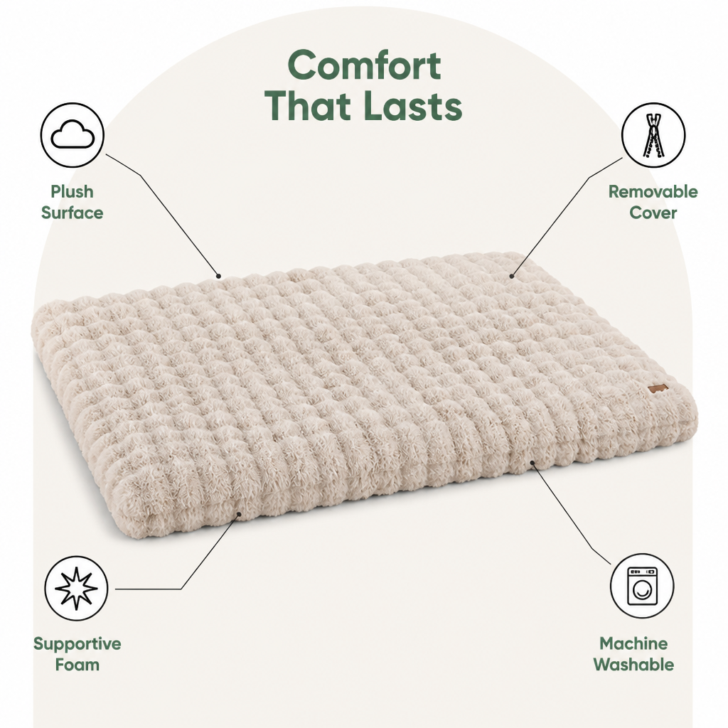 Thick Polyurethane Foam Dog Bed Removable Cover