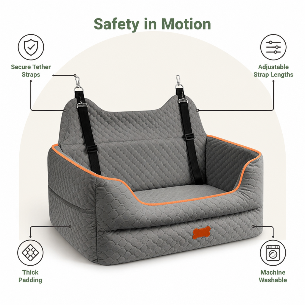 Thick Padded Dog Booster Seat Washable Cover