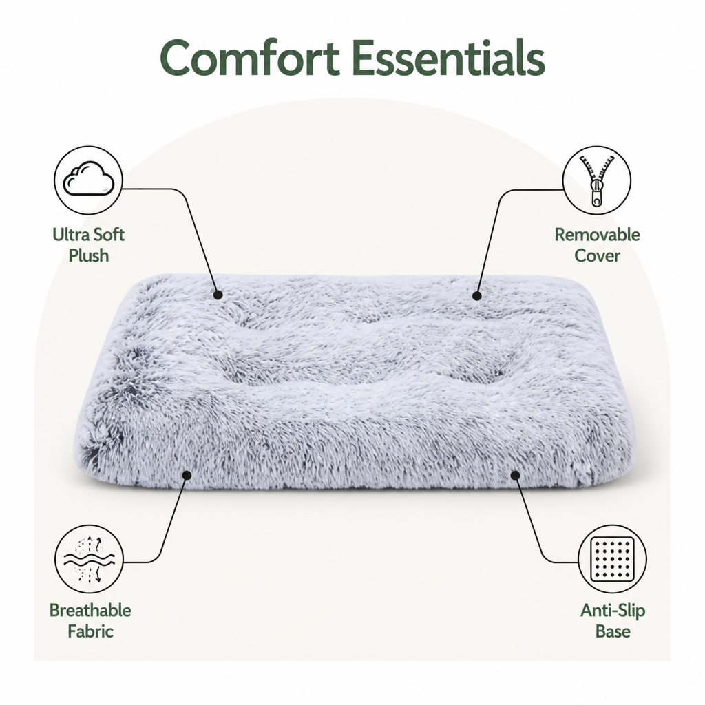 Cozy Plush Dog Bed Removable Cover