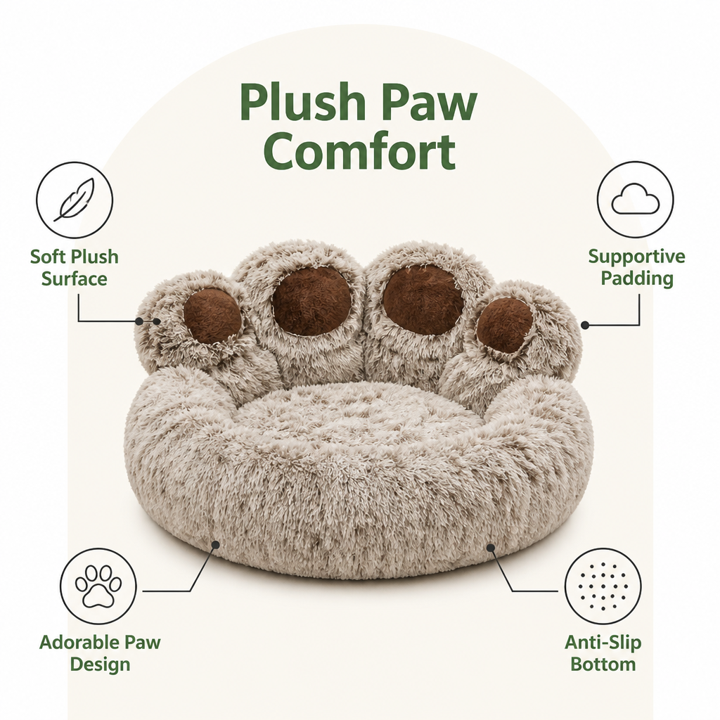 Plush Non-Slip Polyester Pet Bed