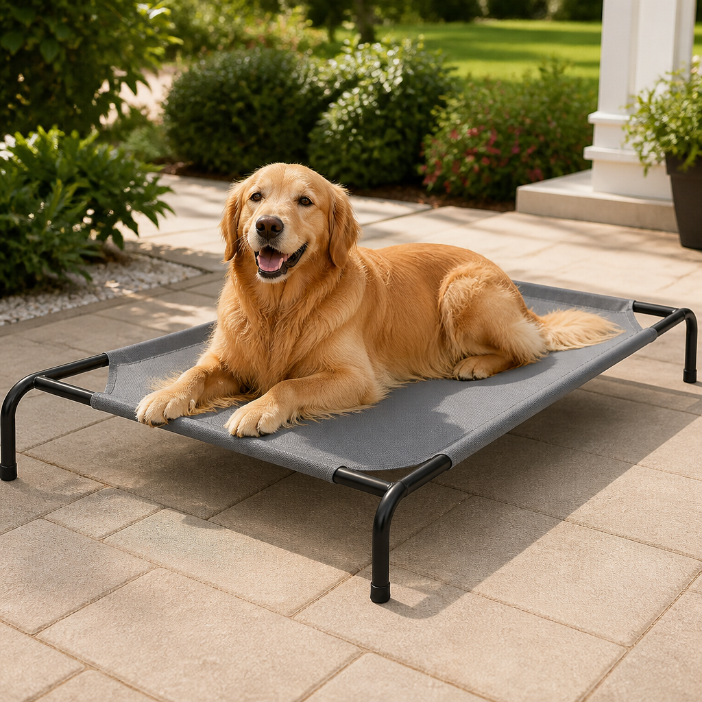 Elevated Cooling Mesh Chew Resistant Dog Bed
