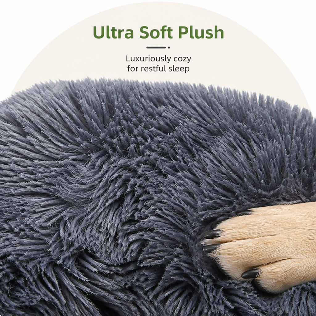 All-Season Fluffy Washable Pet Sofa Bed Removable Cover
