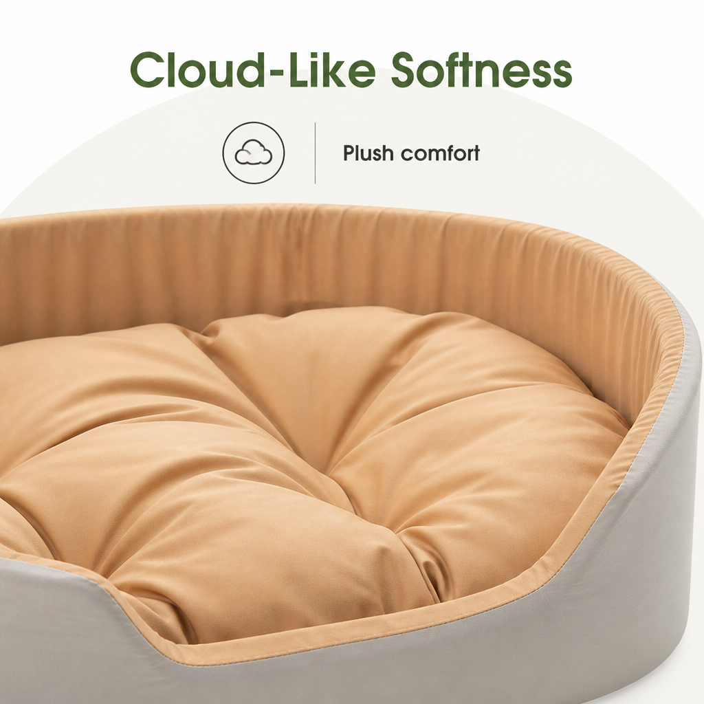 Warm All-Season Thick Polyester Fiber Dog Bed