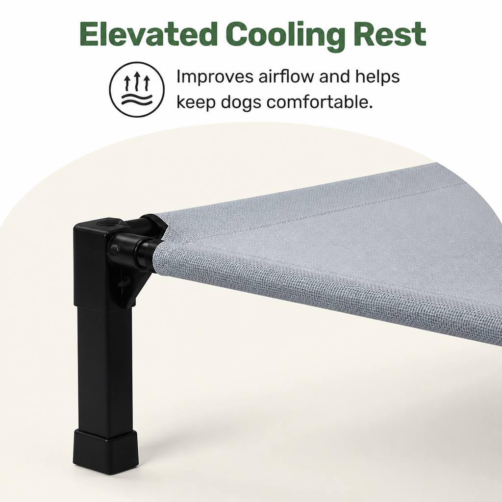 Elevated Cooling Portable Nylon Dog Bed