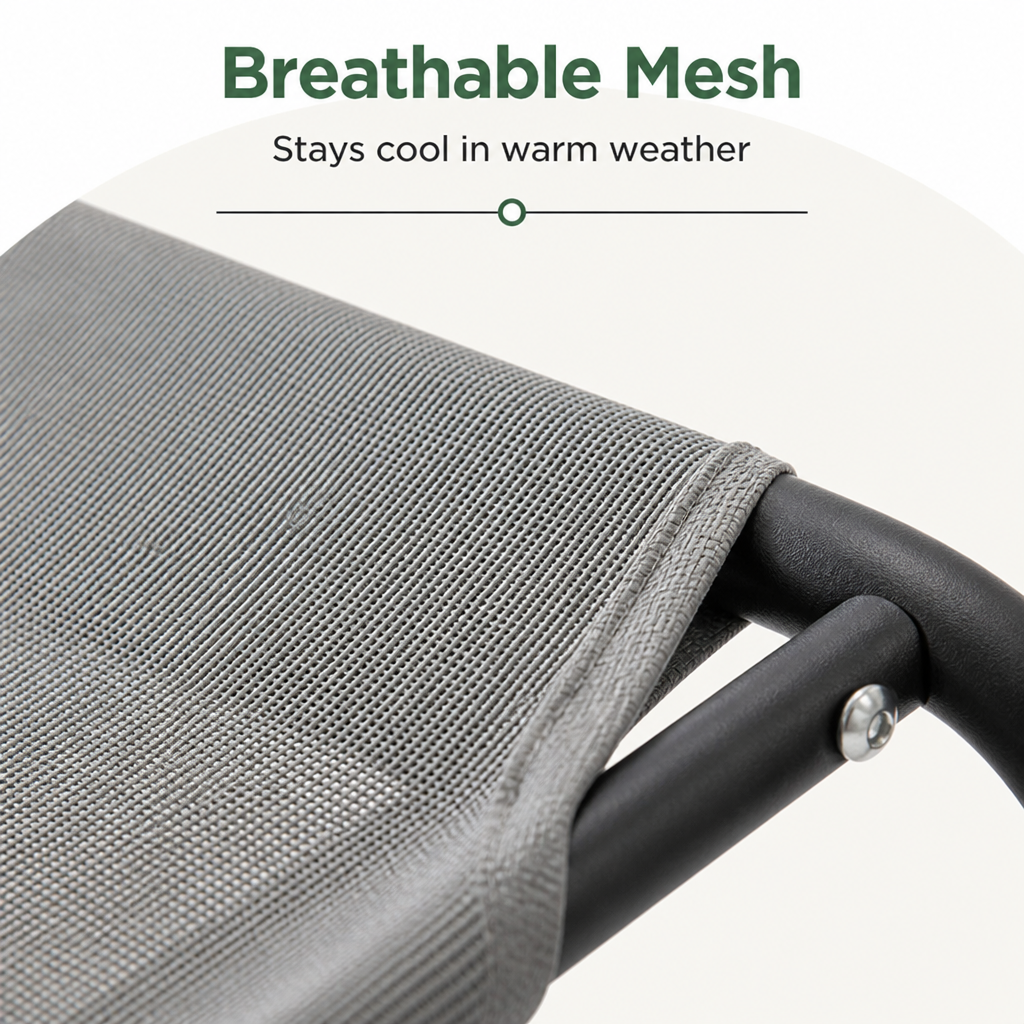 Elevated Cooling Mesh Chew Resistant Dog Bed
