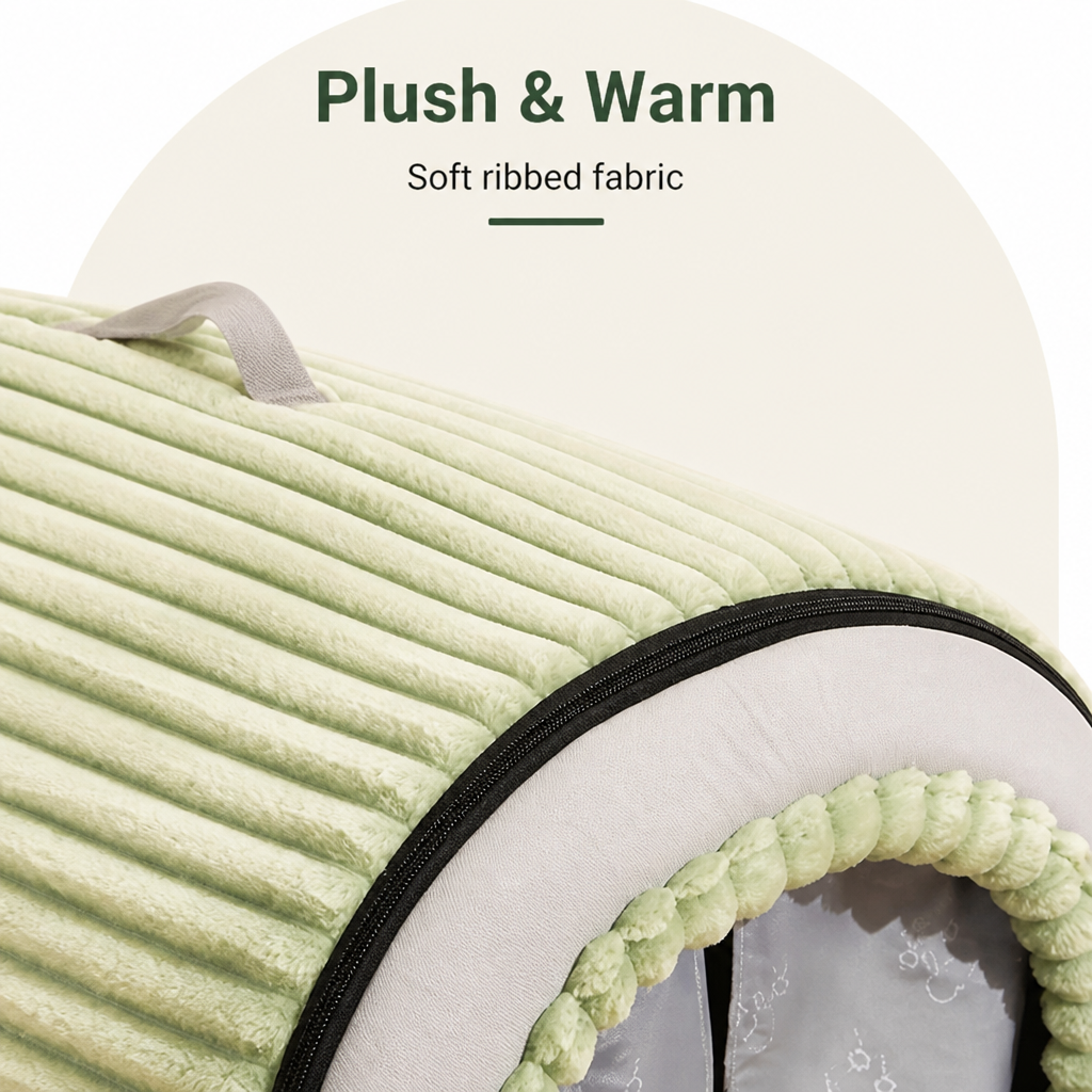 Insulated Washable Pet Cave Bed Removable Cover