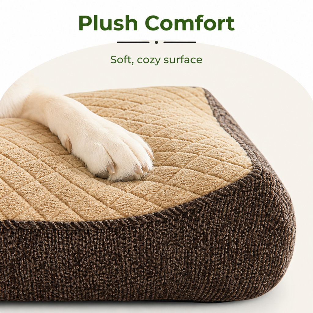 Orthopedic Memory Foam Non-Skid Dog Bed Removable Cover