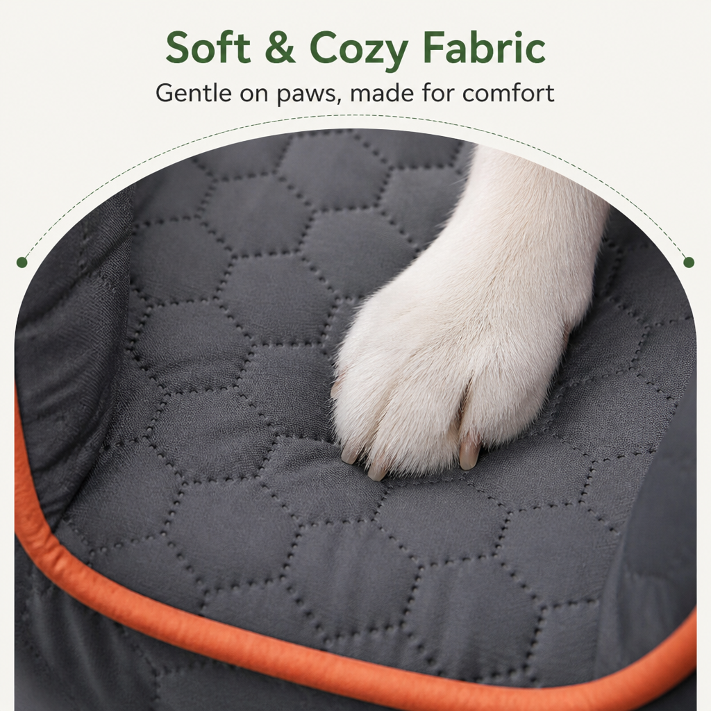Elevated Dog Car Booster Seat Removable Washable Bed