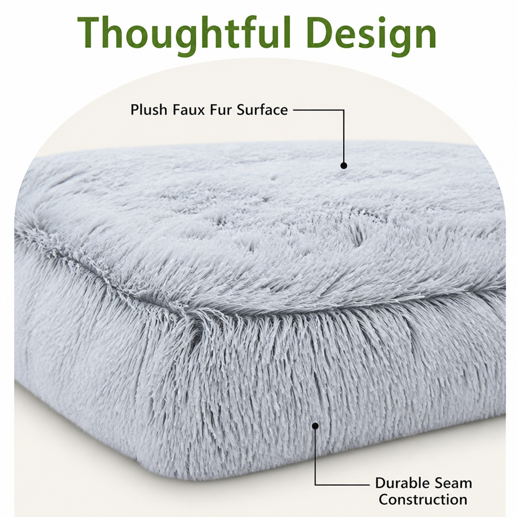 Cozy Plush Dog Bed Removable Cover