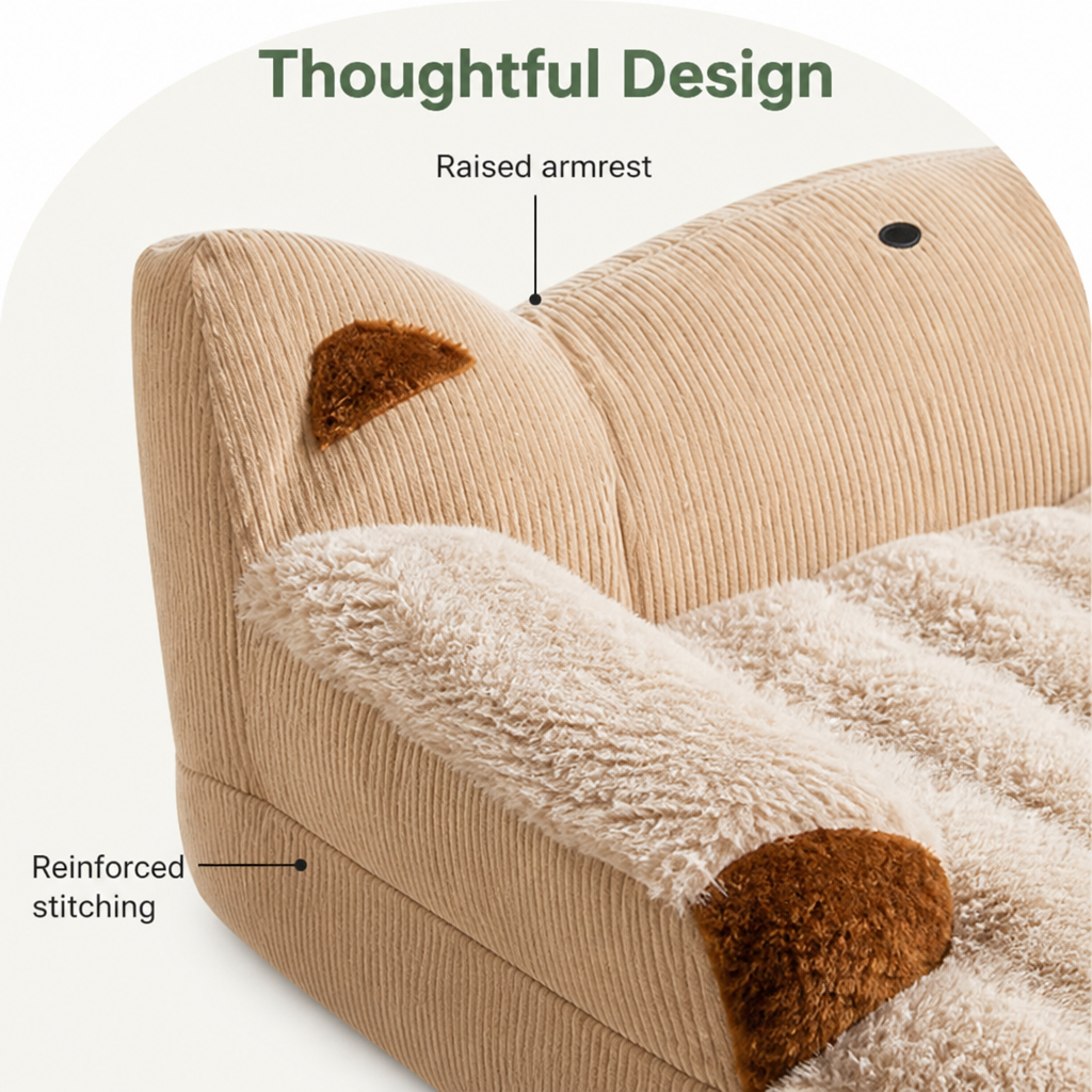 Calming Polyester Non-Slip Pet Sofa Bed Removable Cover