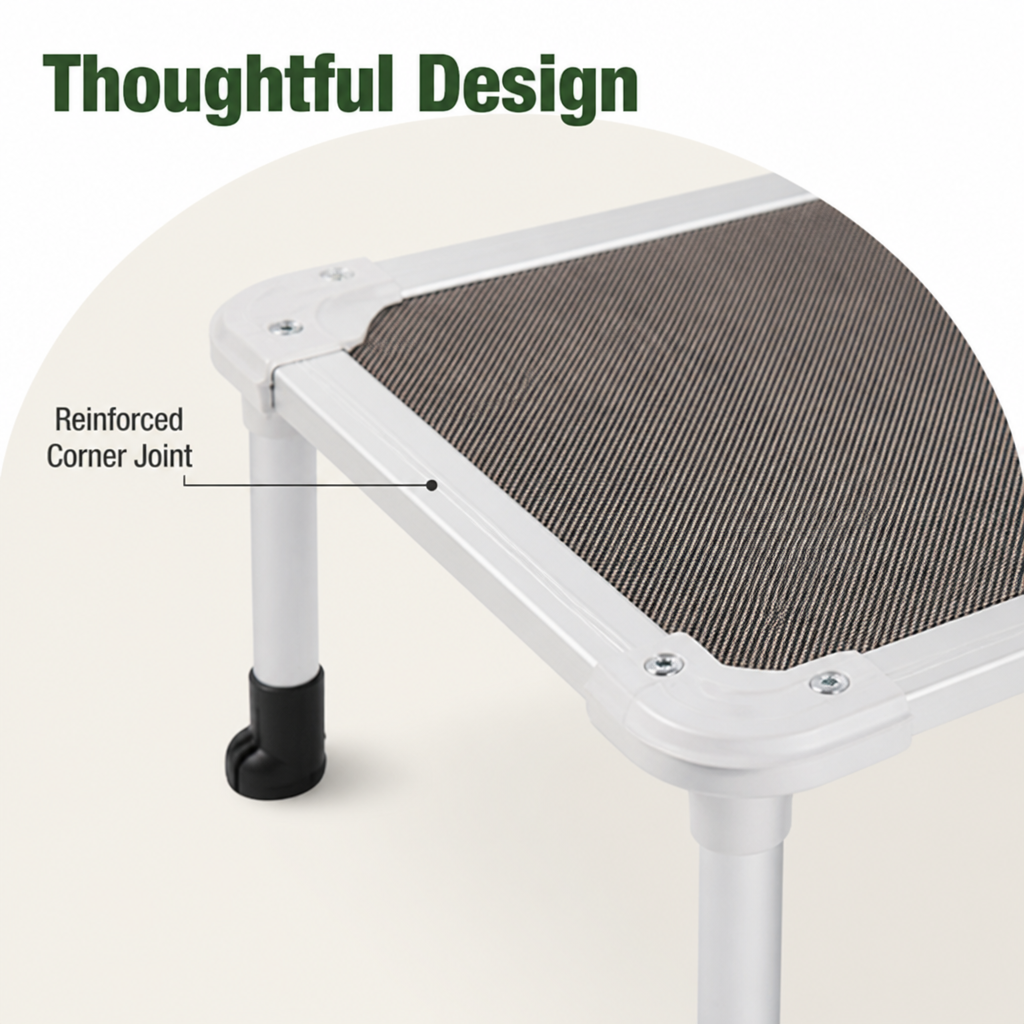 Elevated Cooling Breathable Mesh Dog Bed Aluminum Frame