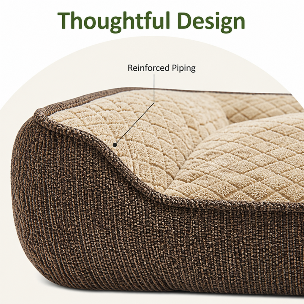 Orthopedic Memory Foam Non-Skid Dog Bed Removable Cover