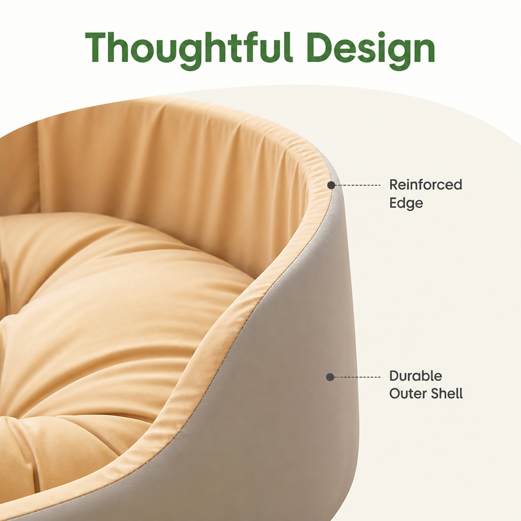 Warm All-Season Thick Polyester Fiber Dog Bed
