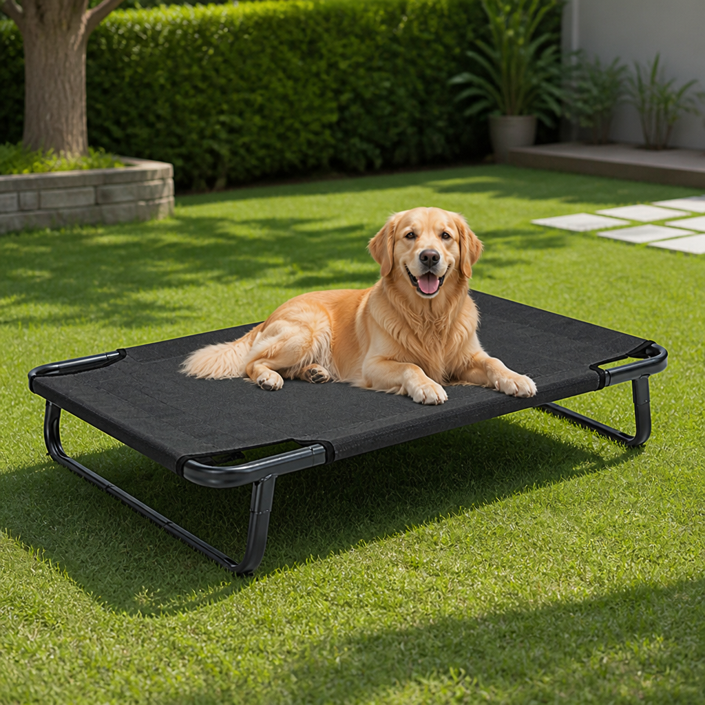 Elevated Cooling Breathable Iron Frame Dog Bed