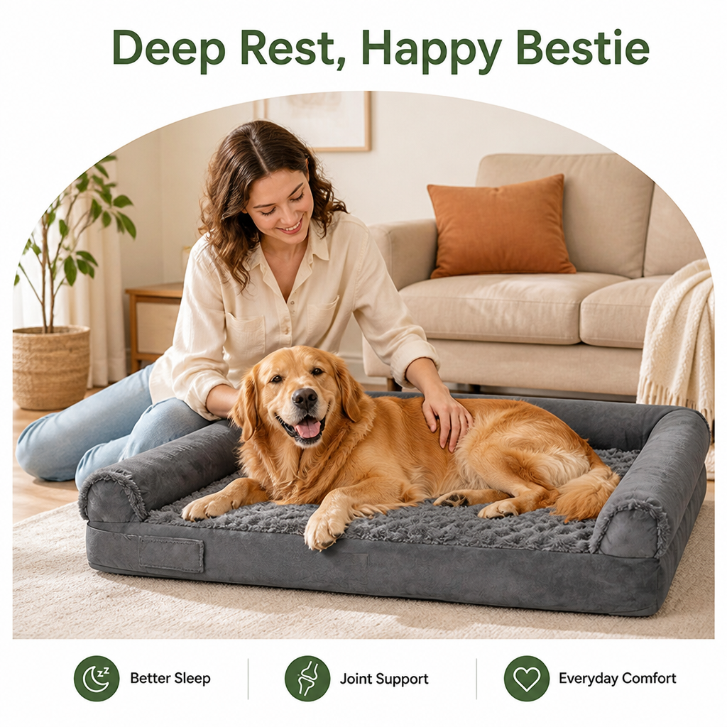 Orthopedic Support Foam Anti-Skid Dog Bed Removable Cover