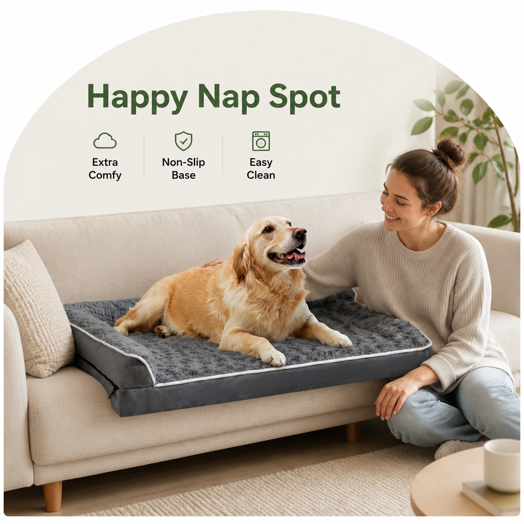 Non-Slip Supportive Sponge Dog Sofa Bed Removable Cover