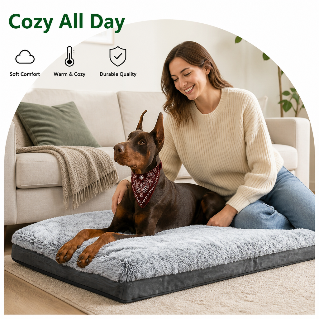 Warm Polyester Fiber Rectangle Dog Bed