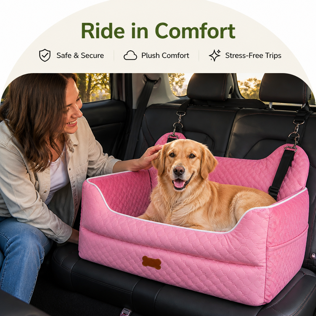 Thick Padded Dog Booster Seat Washable Cover