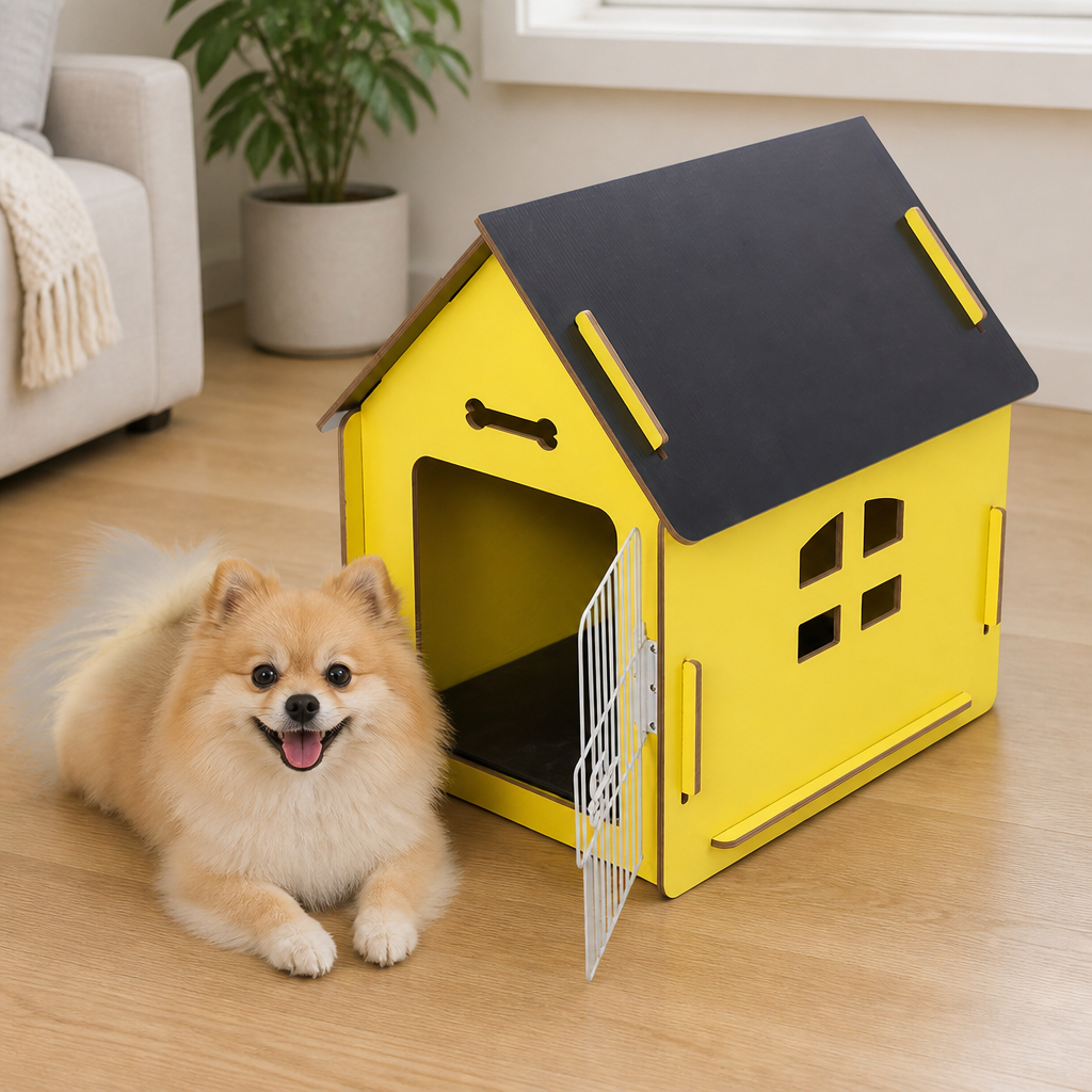 Elevated Ventilated Wood Pet House