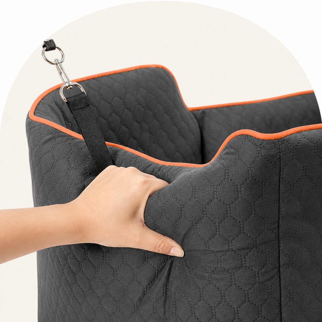 Elevated Dog Car Booster Seat Removable Washable Bed