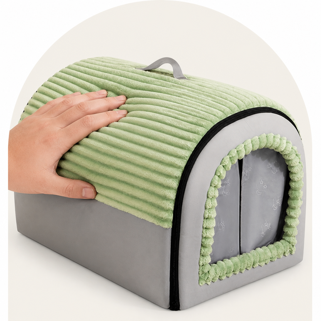 Insulated Washable Pet Cave Bed Removable Cover