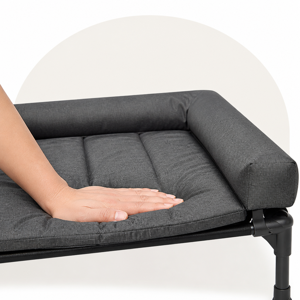 Elevated Cooling Mesh Dog Bed Removable Pillow Top