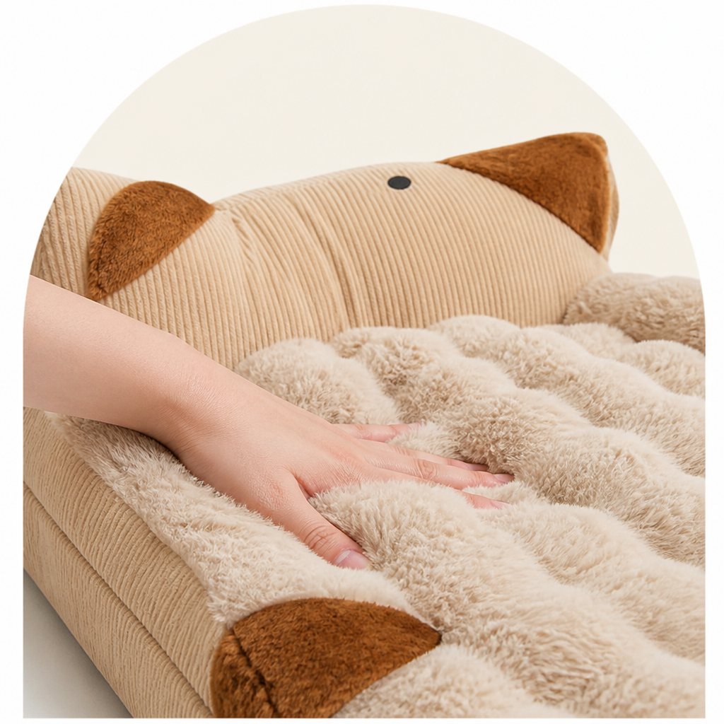 Calming Polyester Non-Slip Pet Sofa Bed Removable Cover
