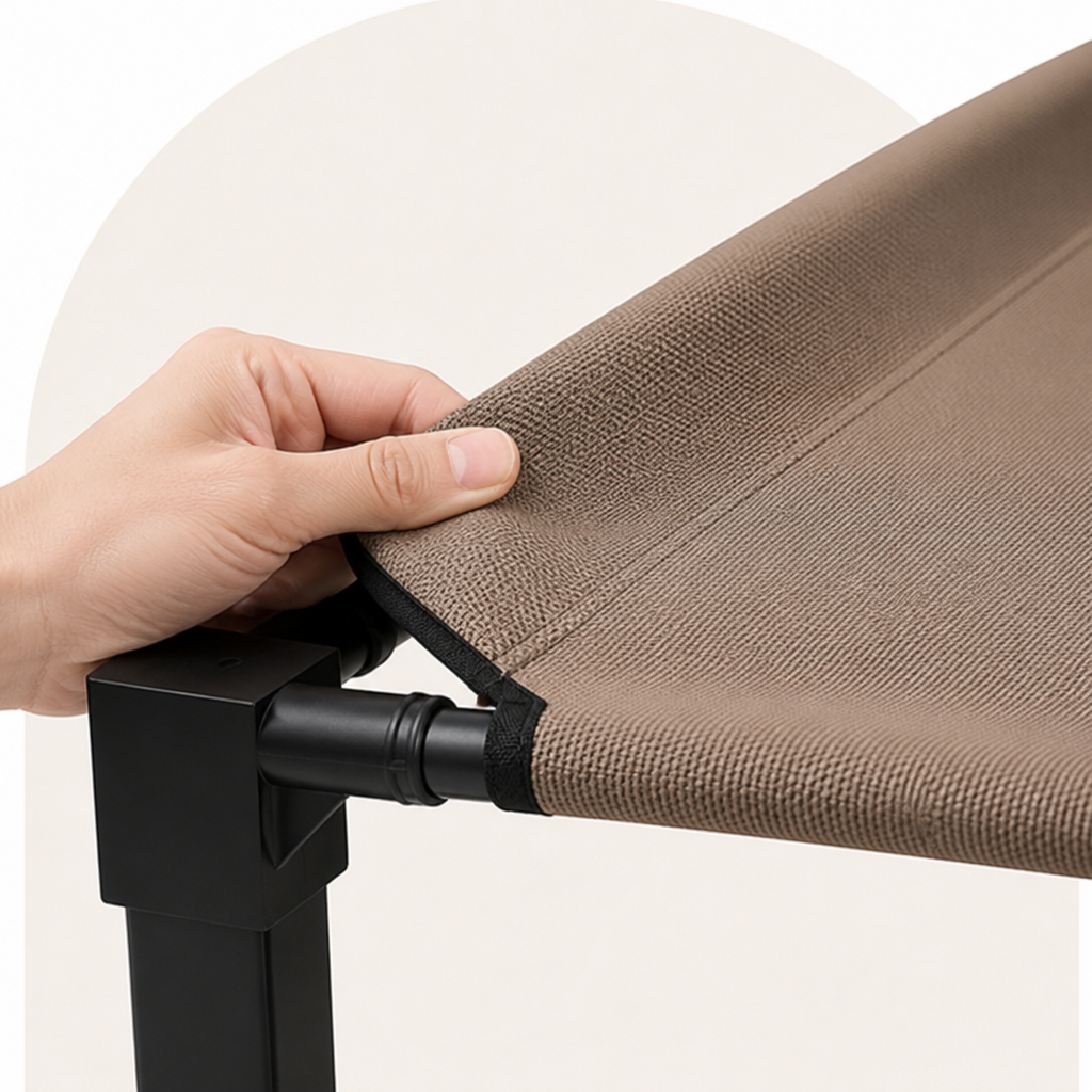 Elevated Cooling Portable Dog Cot Removable Canopy