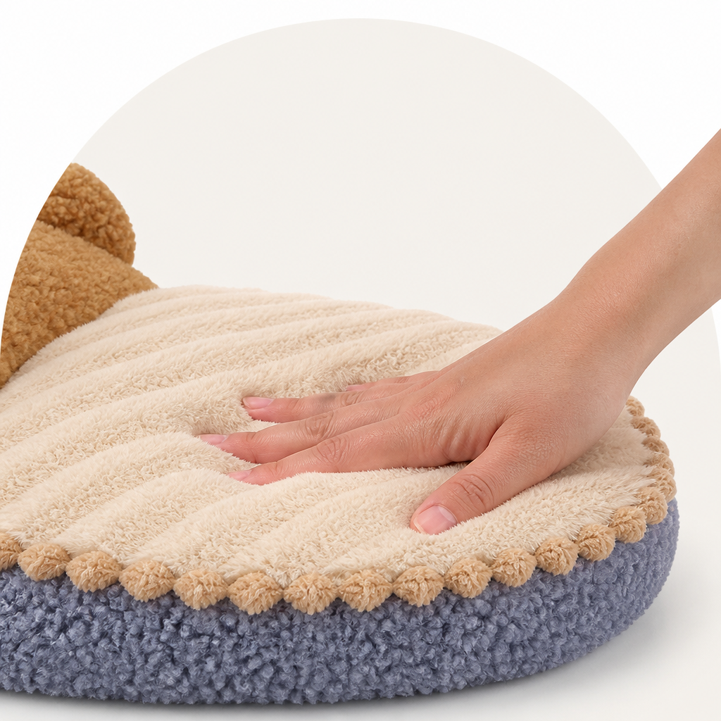 Round Memory Foam Pet Bed Removable Mattress