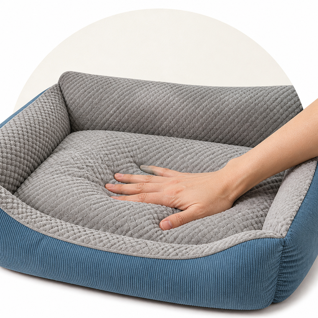 Plush High-Back Thick PP Cotton Pet Sofa Bed