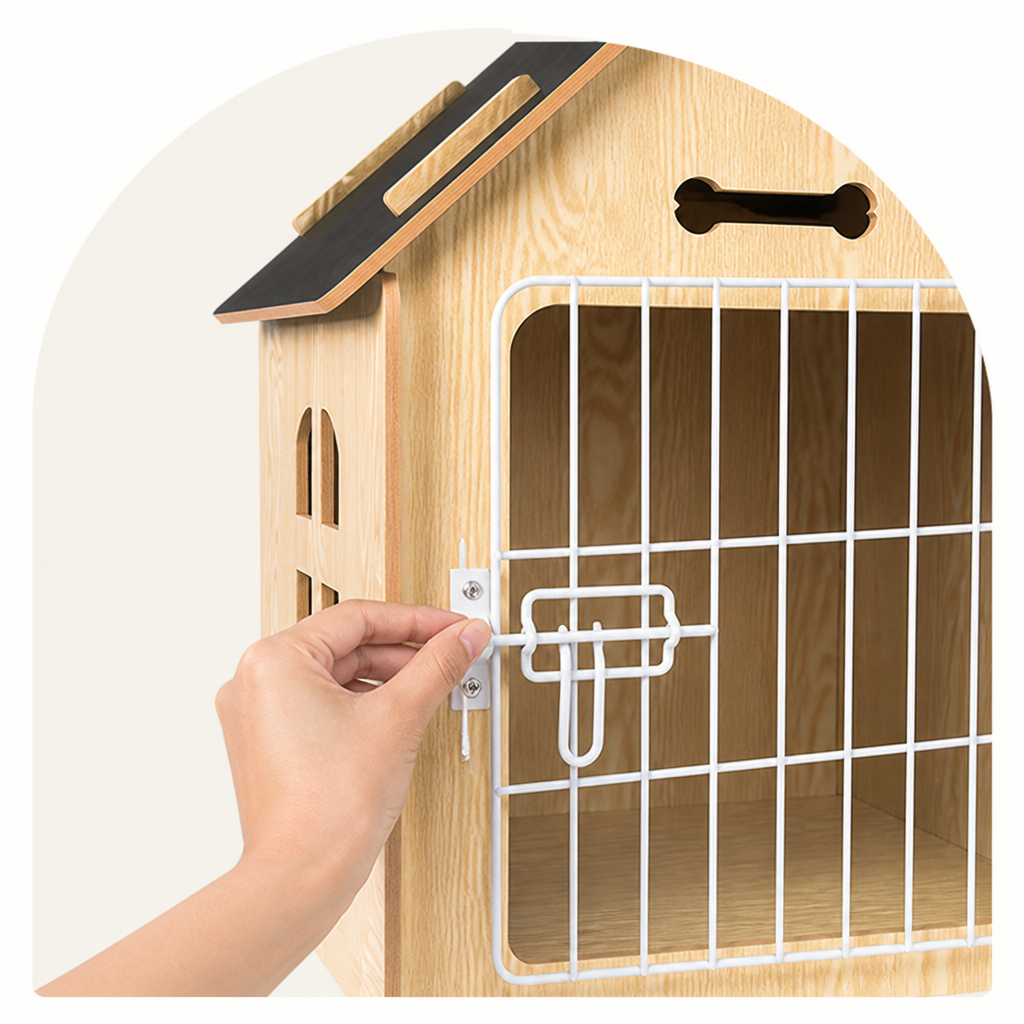Elevated Ventilated Wood Pet House