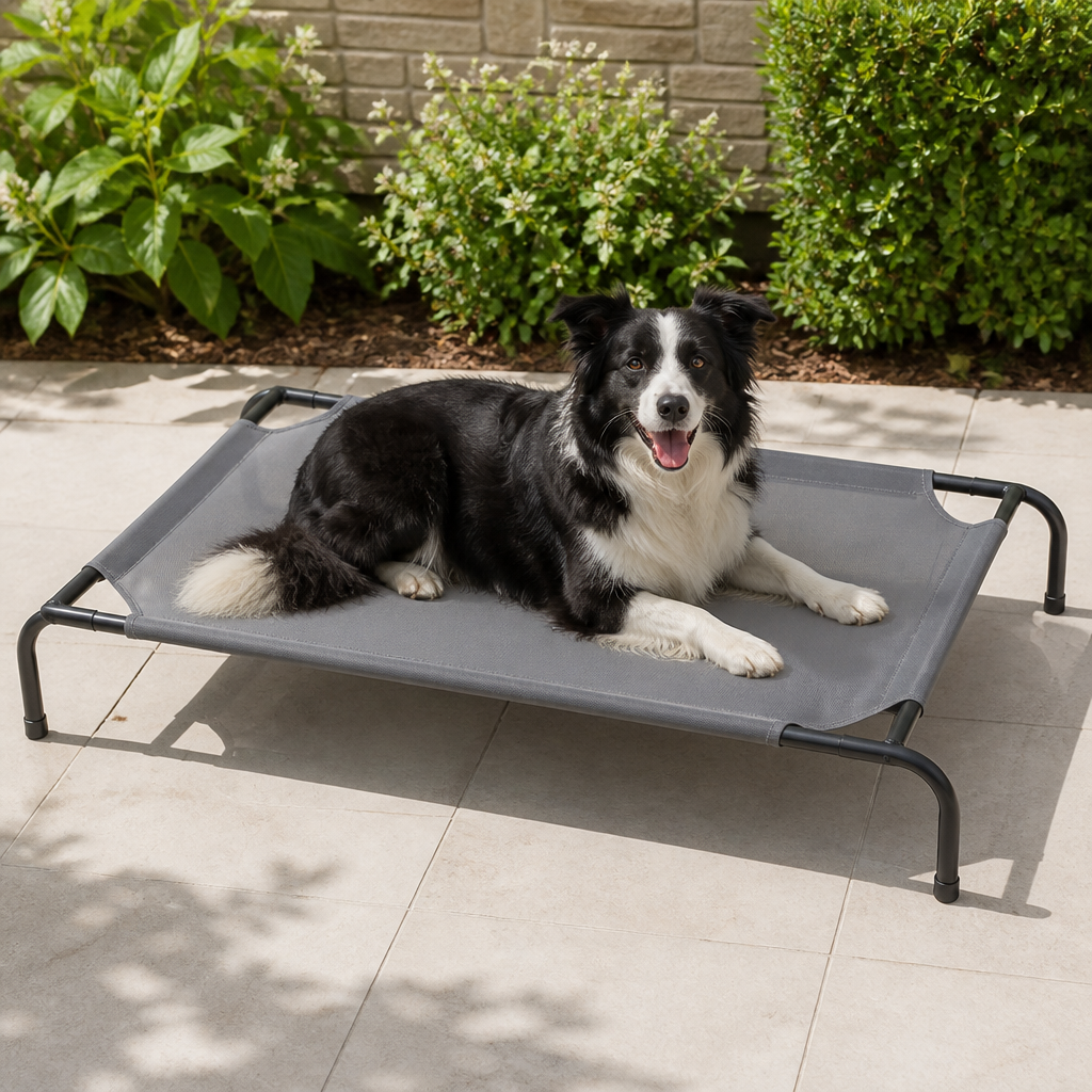 Elevated Cooling Mesh Chew Resistant Dog Bed