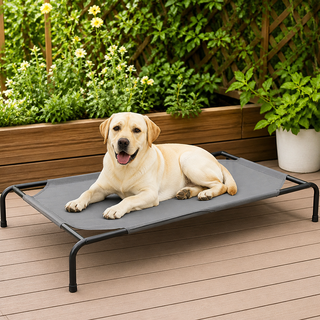 Elevated Cooling Mesh Chew Resistant Dog Bed
