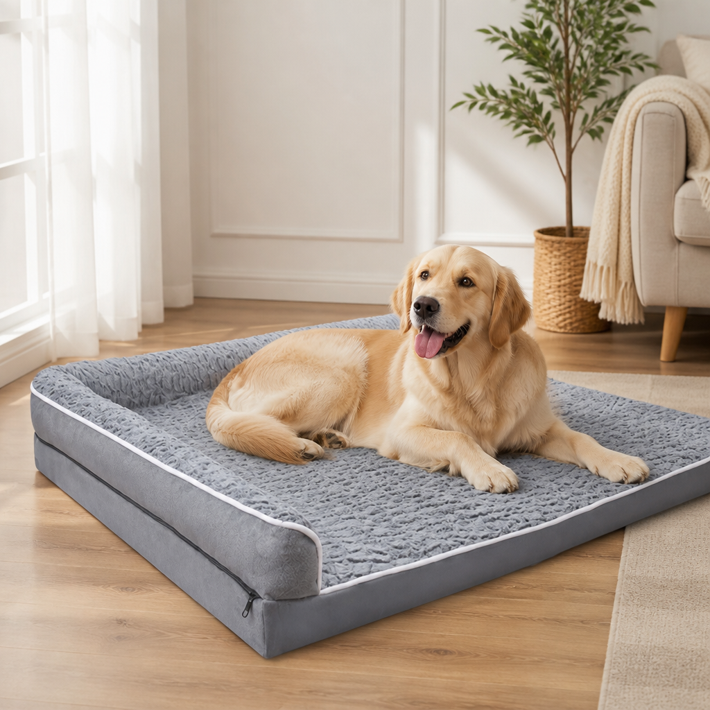 Non-Slip Supportive Sponge Dog Sofa Bed Removable Cover