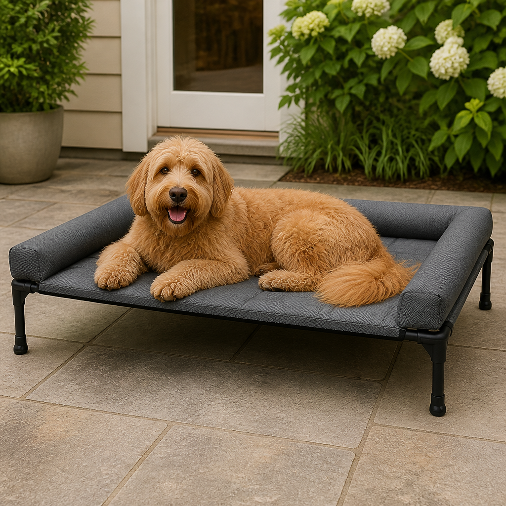 Elevated Cooling Mesh Dog Bed Removable Pillow Top