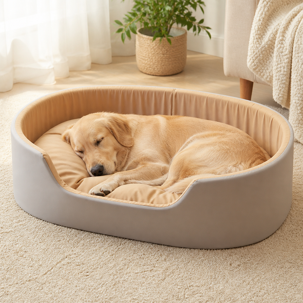 Warm All-Season Thick Polyester Fiber Dog Bed