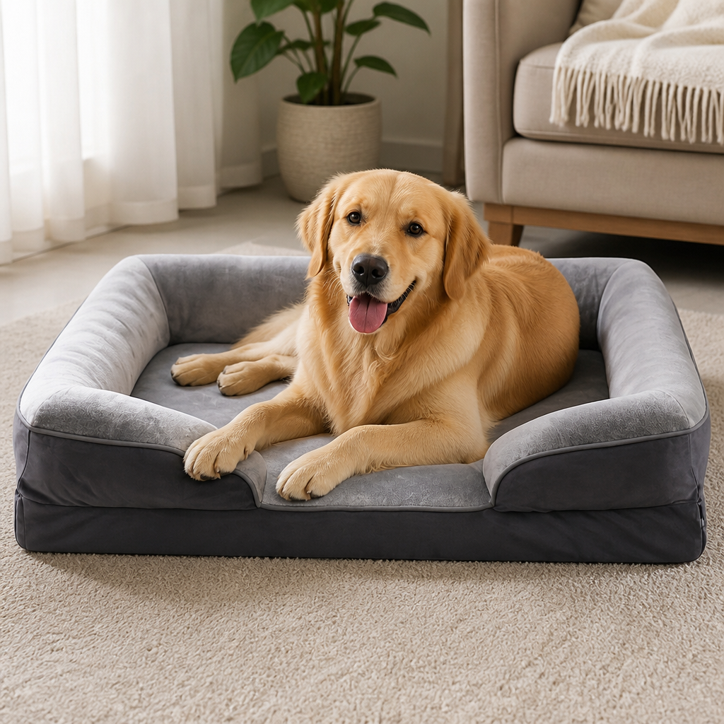 Orthopedic Support Foam Anti-Skid Dog Bed Removable Cover