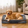 Plush Bolster Polyester Pet Bed Removable Cover