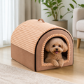 Foldable Washable Non-Slip Polyester Pet Cave Bed