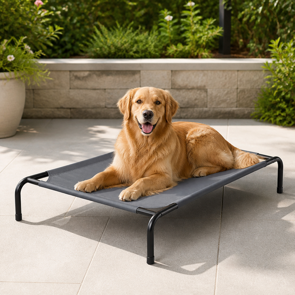 Elevated Cooling Mesh Chew Resistant Dog Bed
