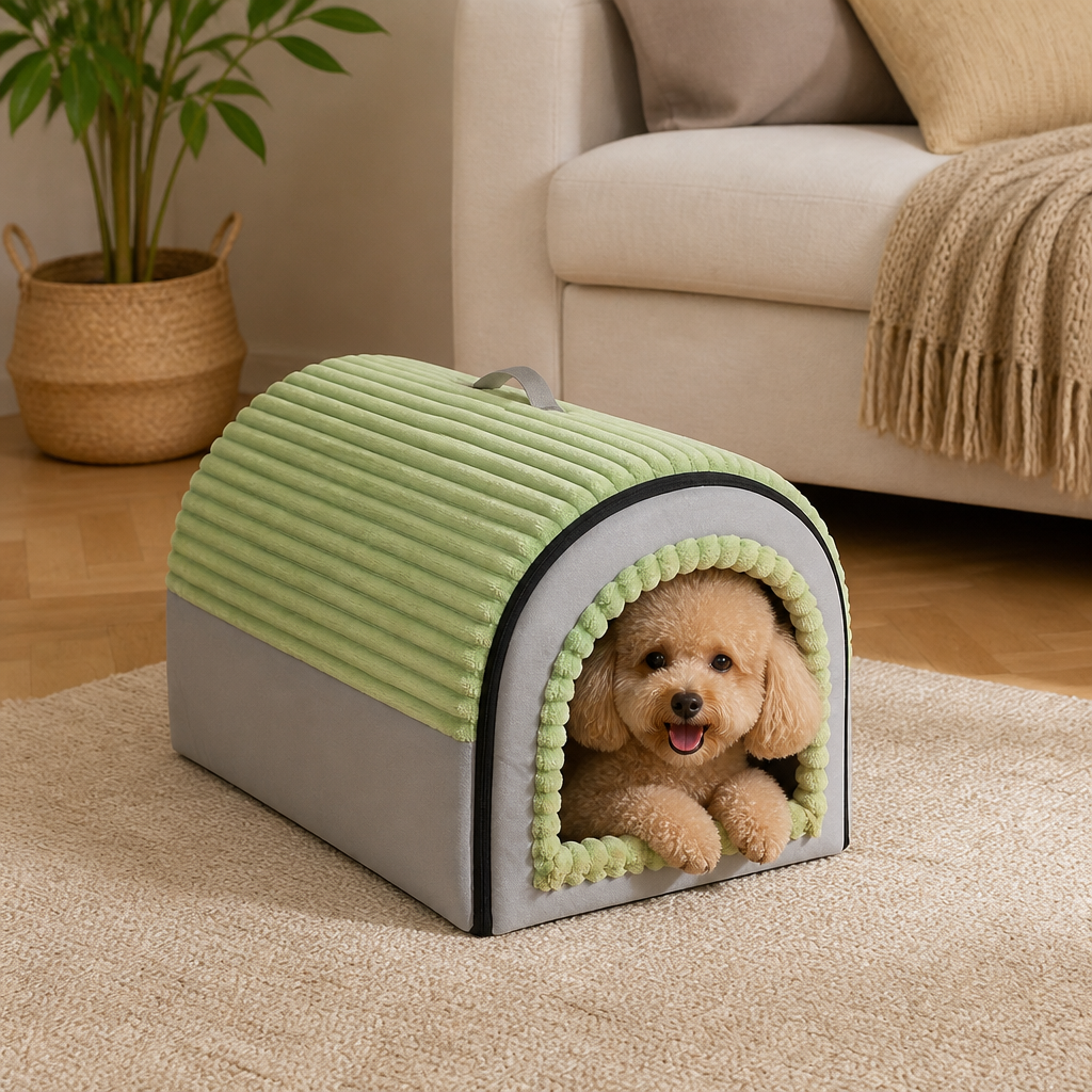 Insulated Washable Pet Cave Bed Removable Cover