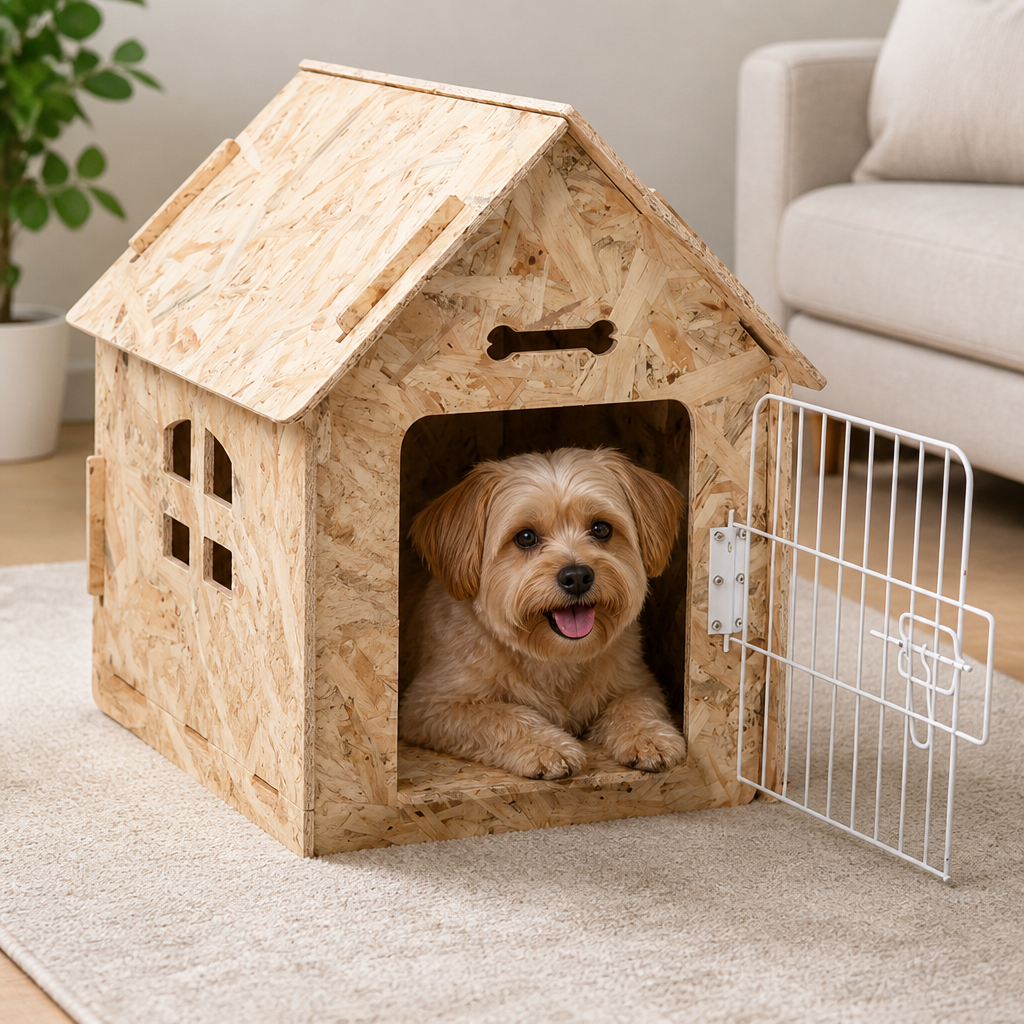 Elevated Ventilated Wood Pet House